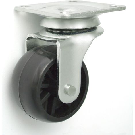 Rueda para muebles de plástico de 40 mm con carcasa giratoria M42B - KL040 SKR