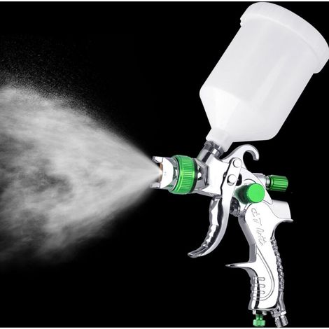 – 600-cm³-HVLP-Spritzpistole mit 3 Düsen (1,4 mm, 1,7 mm, 2,0 mm) – Schwerkraftzufuhr – Für Auto- und Möbellackierung – Crezuo