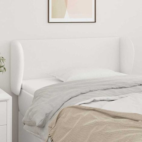 vidaXL Cabecero de cuero sintético blanco 103x23x78/88 cm (1/5)