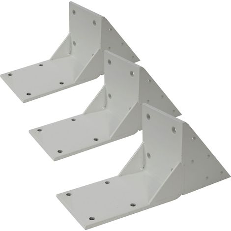 3er-Set Dachsparrenadapter für Kassetten-Markise HHG-658, Dachsparren Halterung Adapter weiß (1/5)