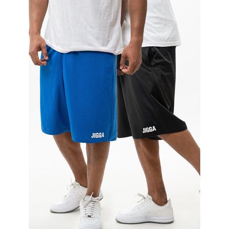 Jigga Wear Small Outline Pantaloncini sportivi reversibili Nero/Blu M (1/5)
