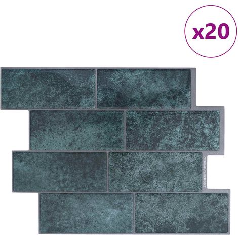 vidaXL Azulejo de metro 20 uds. Verde Azul 29 x 21 cm (1/2)