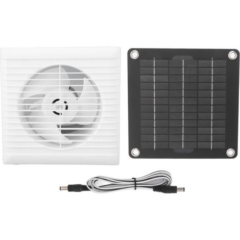 Jeffergarden – Ventilateur d'extraction solaire 10W 12V – Étanche IP67 – 6 pouces pour poulailler et abris – Circulation d'air efficace (1/4)