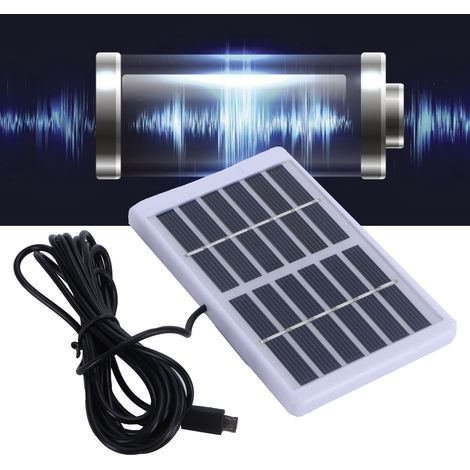 Panneau solaire polycristallin 1.2W 6V avec port Micro USB pour chargeur solaire portable (1/5)