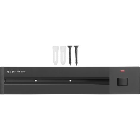 Rail de prises électriques amovibles encastré 6000W système de rail puissant prolongateur de prise murale coulissant bandeau électrique sans fil rail coulissant gestion des câbles pour travaux de réno (1/2)