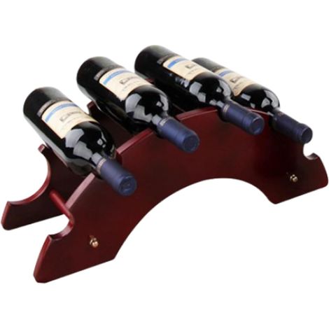 Casier à Vin en Bois Massif 6 Bouteilles - Étagère à Vin Rouge - Présentoir Créatif Style Européen - Pour Cave à Vin et Bar (1/5)