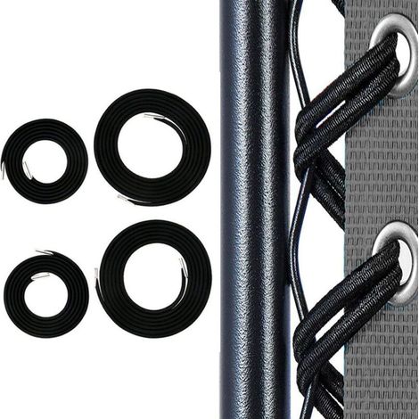 Ersatzseil, 4 universelle elastische Spitzenseile für Zero Gravity Klapp- und Liegestuhl, Gartenliegestuhl, Relaxsessel, Wohnzimmersessel (schwarz) - Crezuo
