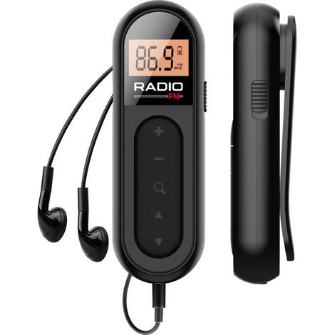 This portable FM radio is a rechargeable, pocket-sized digital transistor radio with excellent reception. (1 unit) (1/5)