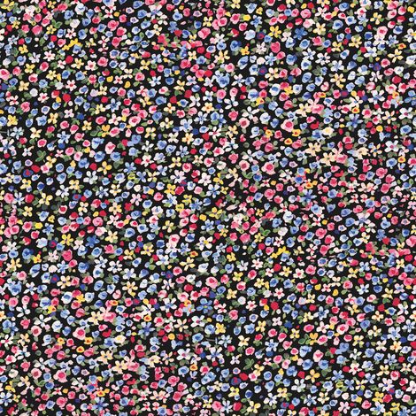 Papier peint auto-adhésif - Floral Fond Noir - 5.75 m x 45 cm (1/4)