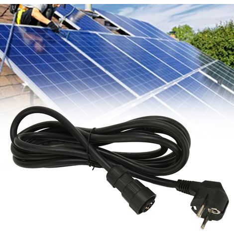 Câble secteur 10ft pour onduleurs WVC 600-1600, accessoire système photovoltaïque 220V EU (1/5)