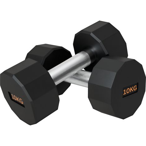 Dumbbells Weights Set with 12-Sided Shape and Non-Slip Grip for Men Women Home Gym Workout-2 x 10kg (1/5)