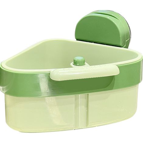 Passoire Evier Cuisine d'angle à Ventouse CréPine pour Collecter Les DéChets Alimentaires (1, Green)
