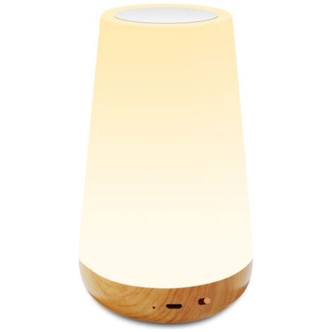LED Night Light, Bedside Lamp Rechargeable Table Lamp with Warm White Light for Bedroom, Baby Room and Living Room (1/5)