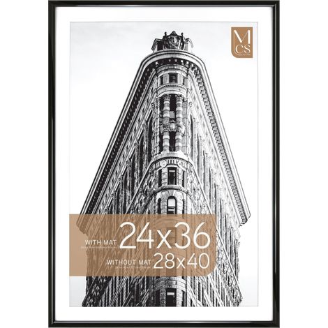 Grand cadre pour affiche 61 x 101,6 cm - Affichage photo de 61 x 91,4 cm avec passe-partout ou 71,1 x 101,6 cm sans passe-partout - Cadre photo vertical et horizontal pour photos (1/5)