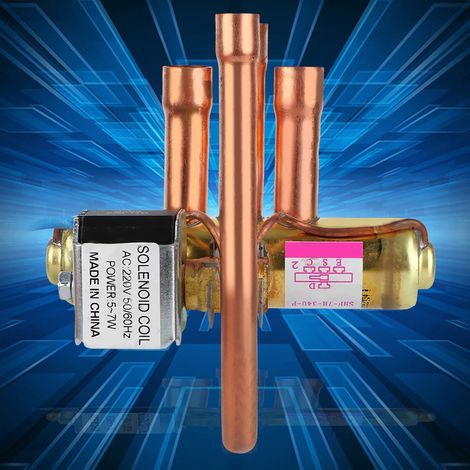 Ortviai Valve inversé 4 voies pour climatisation 1,5P-2P en cuivre R410A/R22 étanchéité optimale (1/3)