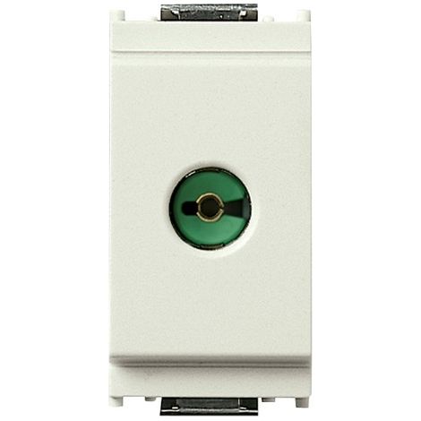 VIMAR SERIE IDEA PRESA TV COASSIALE SEMPLICE D.9.5 CON 2 SERRACAVI Z 75 OM BIANCO 16320.S.B