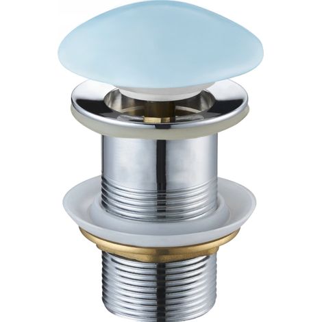 Mexen runder Klick-Klack-Stöpsel, Keramik blau matt - 79910-49 (1/2)