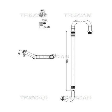 Conduite à haute/basse pression, climatisation TRISCAN 9010 10046 OPEL