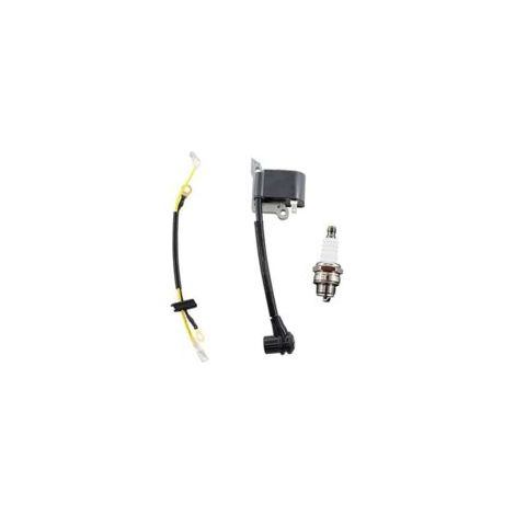 Bobine dallumage avec bougie dallumage pour Husqvarna 136 137 137E 141 142 142E 235 240 23 26 36 41 Remplace 545199901 - Crezuo (1/4)
