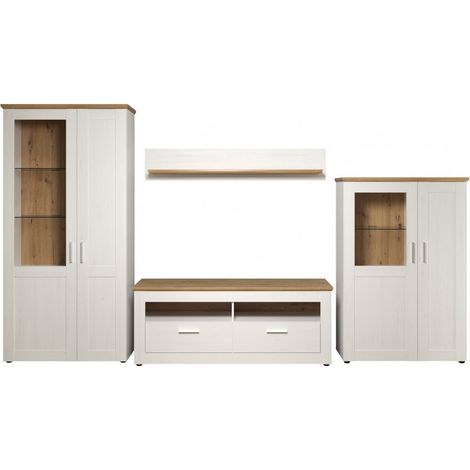 Ensemble meuble de séjour en bois de pin Aline (1/3)