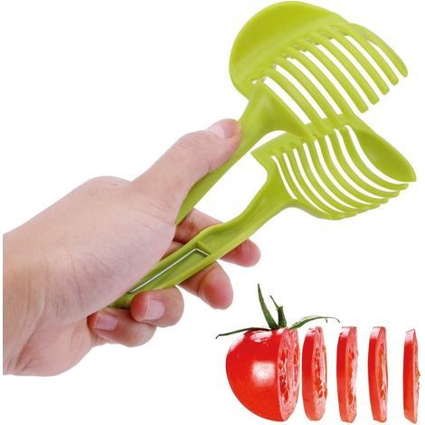 Trancheuse multifonction : fruits, tomates, légumes, pince à pain – (1/5)