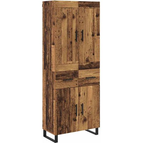 Maison Exclusive - Aparador alto con cajón Madera vieja 69,5 x 34