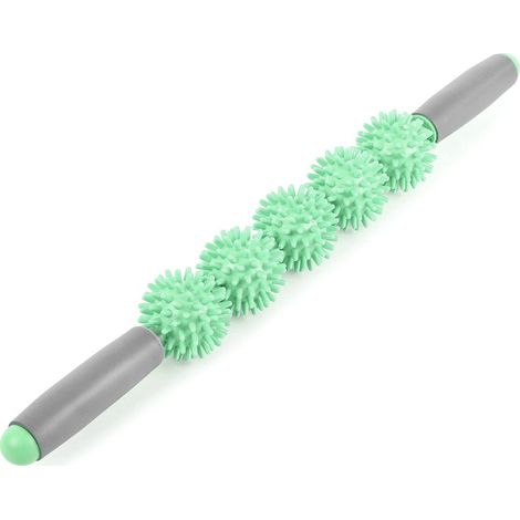 Barra Massaggiatrice Anti Cellulite 5 Sfere 52 cm in Plastica Rigida Verde Tiffany