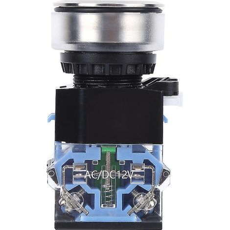 Interrupteur à bouton-poussoir en plastique technique 12 V CA/CC, sans composants de commande d'éclairage (1/5)