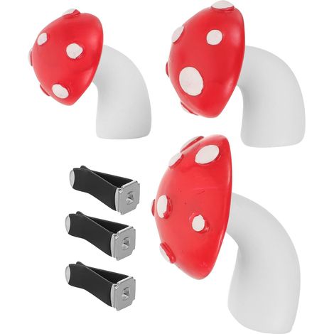 Aimants de réfrigérateur en forme de champignon, lot de 3, motif dessin (1/5)