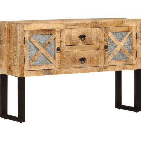 vidaXL Credenza 110x30x74 cm in Legno di Mango Grezzo (1/5)