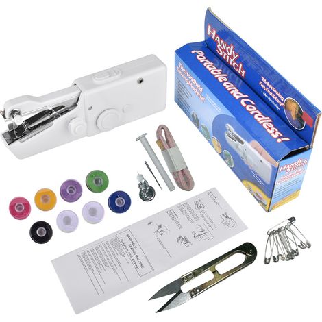 Machine à coudre mini standard blanche + ensemble d'accessoires M