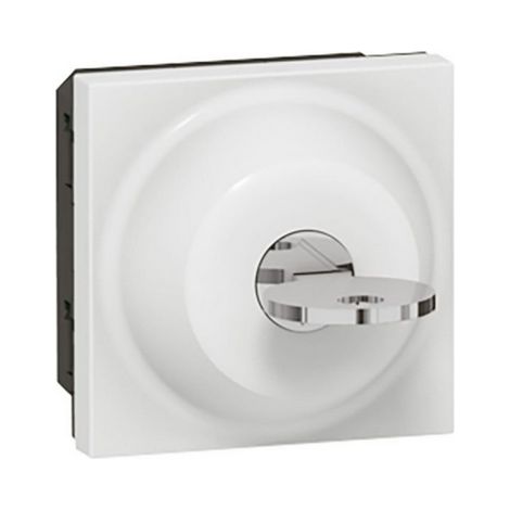 Legrand – Interrupteur à clé Ronis 2 positions Mosaic – Contact inverseur – 6 A – 250 V~ – Extraction clé dans les 2 positions – Installation encastrée ou saillie