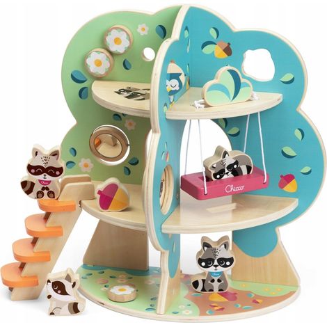 CASA DE MAPACHE DE MADERA CHICCO 1 unidad. (1/3)