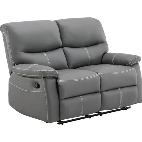 Divano 2 posti relax in Similpelle Grigio - CANBY (1/4)
