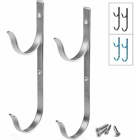 Ensemble de suspension de poteau en aluminium pour piscine pour poteaux télescopiques, râteaux à feuilles, écumoires, filets, brosses, tuyaux d'aspiration et plus encore (1/5)