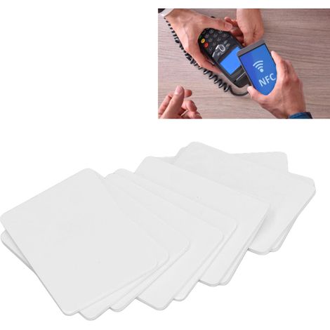 Carte NFC 215 carrée, puce NFC, étiquette NFC. Étiquette réinscriptible compatible avec Amiibo TagMo et les téléphones et appareils compatibles NFC. (1/5)