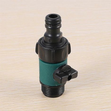 Vanne en plastique avec raccord rapide fileté mâle 3/4 pouce, raccords de tuyau d'arrosage pour lavage de voiture et jardin, rallonge de tuyau, interrupteur 1 pièce jn (1/5)