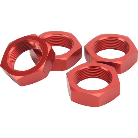 x 24 mm hochfeste Sechskant-Radmuttern aus Aluminiumlegierung für ARRMA 1/5 Outcast Kraton 8s Rot (1/5)