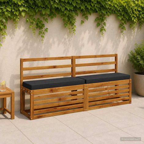 vidaXL Cojines para banco de 2 piezas VUGHT 2 pcs 100% Poliéster (1/5)