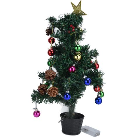 Tischweihnachtsbaum, batteriebetrieben, beleuchteter Mini-Weihnachtsbaum mit LED-Licht für die Weihnachtsdekoration (1/5)