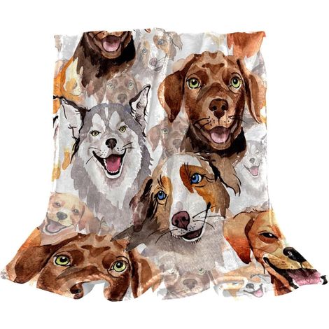 Fleecedecke für Hunde, Sofadecke, Bettdecke für Schlafzimmer, Wohnzimmer, Büro, 150 × 200 cm