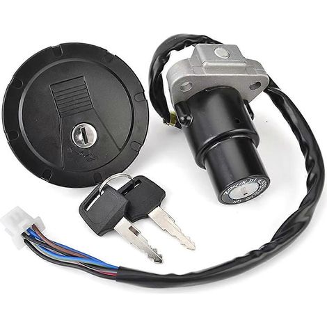 Kit de bouchon de gaz de carburant de commutateur d'allumage pour Kawasaki KMX 125 200 KL KLR 250 (1/5)