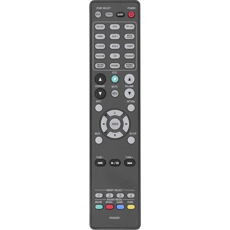 Télécommande universelle de remplacement pour home cinéma RC025sr, ABS, noire, durable (1/4)