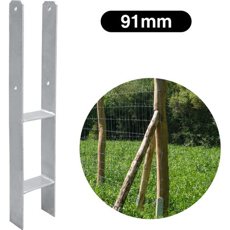 SWANEW 2x ancoraggi a H supporto per palo Ancoraggio per palo Staffa per palo Trave 600 mm Base per palo (1/4)