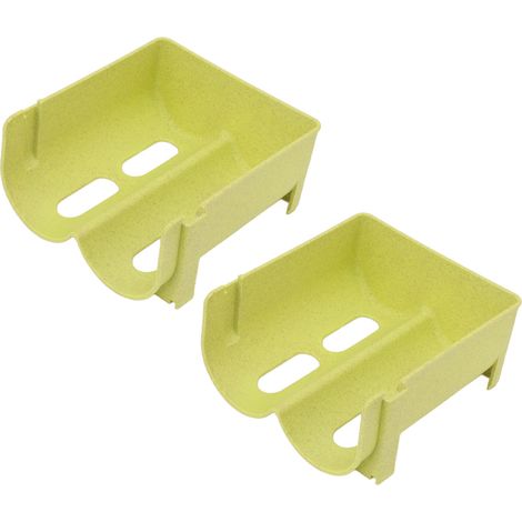 Stapelbarer, stoßfester, perforierter Flaschenhalter für Kühlschrank oder Arbeitsplatte, grün, 2er-Set (1/5)