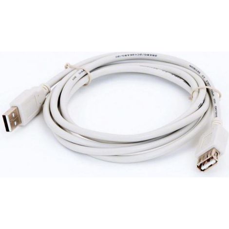 S-Conn USB 2.0 1.8m - Cavo USB (1.8m, USBUSB A, USB A, 2.0, connettore maschio/femmina, grigio)