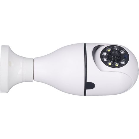 Caméra de Surveillance WiFi Ampoule 360° Suivi Automatique, Vision Nocturne, Audio Bidirectionnel, Enregistrement, 110-220V (1/5)
