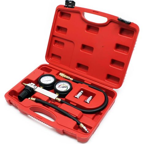 Kit de Testeur de fuite de cylindre - avec tuyau de pression , manomètre, adaptateurs M14 et M18 (1/5)