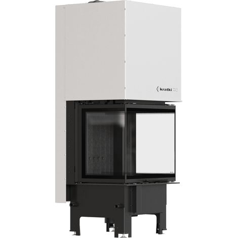 Kamineinsatz KRATKI REGNOR 600/400 7 kW Ø 200 3 seiten glas schwarz mit Türfeder (1/5)