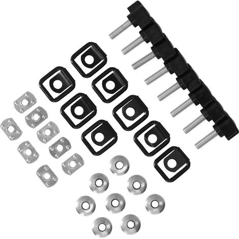 Supports de toit rigide à dégagement rapide, vis moletées, supports de montage avec rondelles, compatibles avec Wrangler JK 07-18 (1/5)